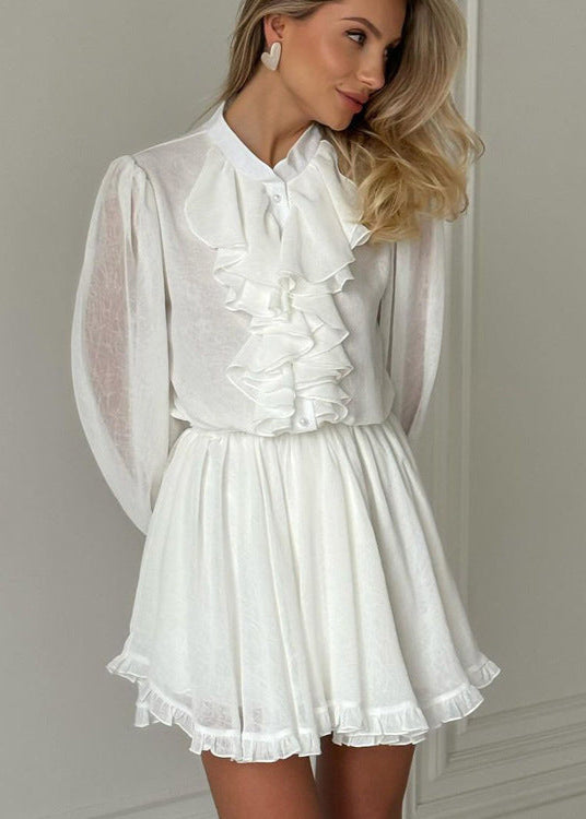 Parisian Charm Ruffled Mini Dress