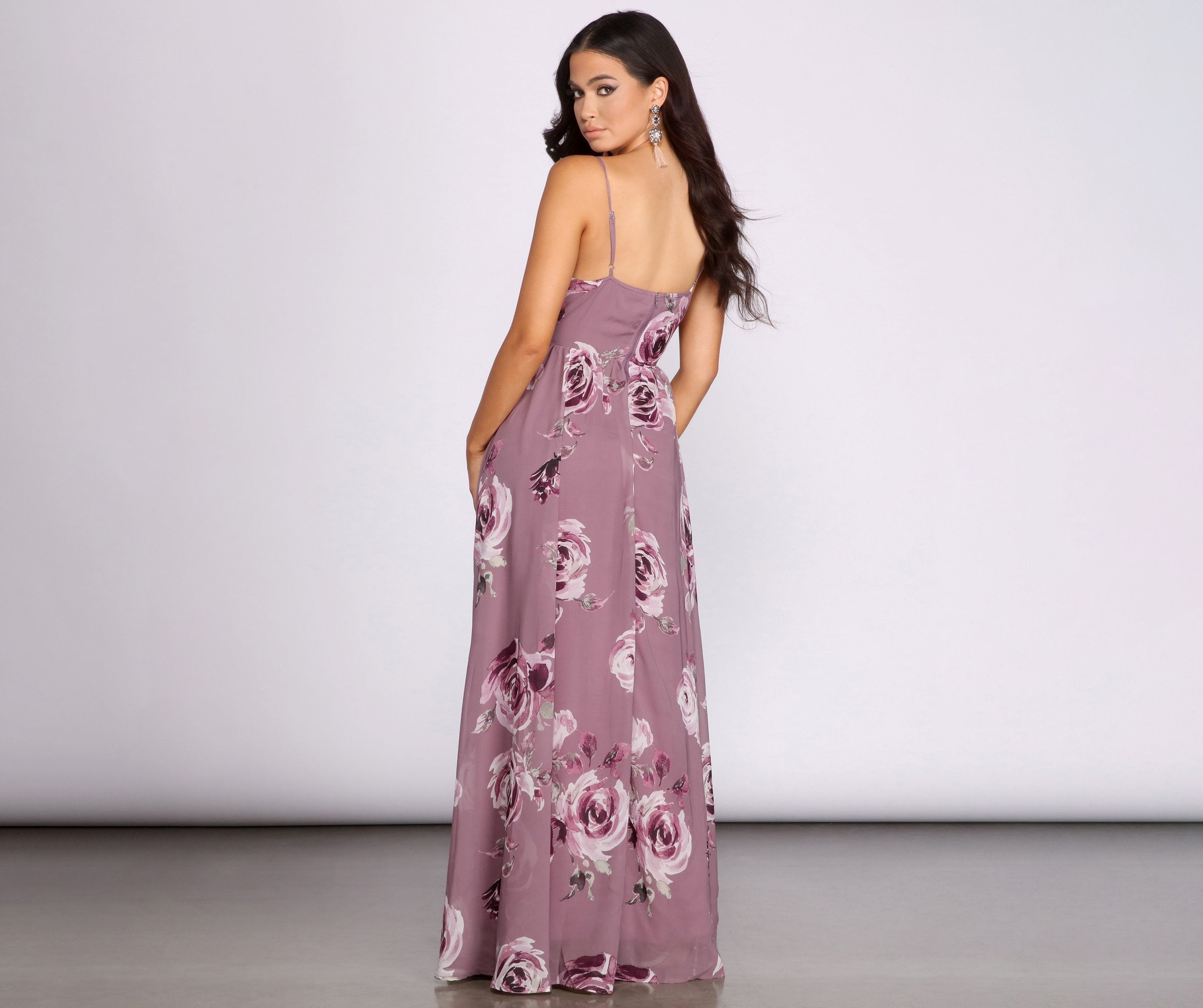 Hila Floral Chiffon A Line Dress