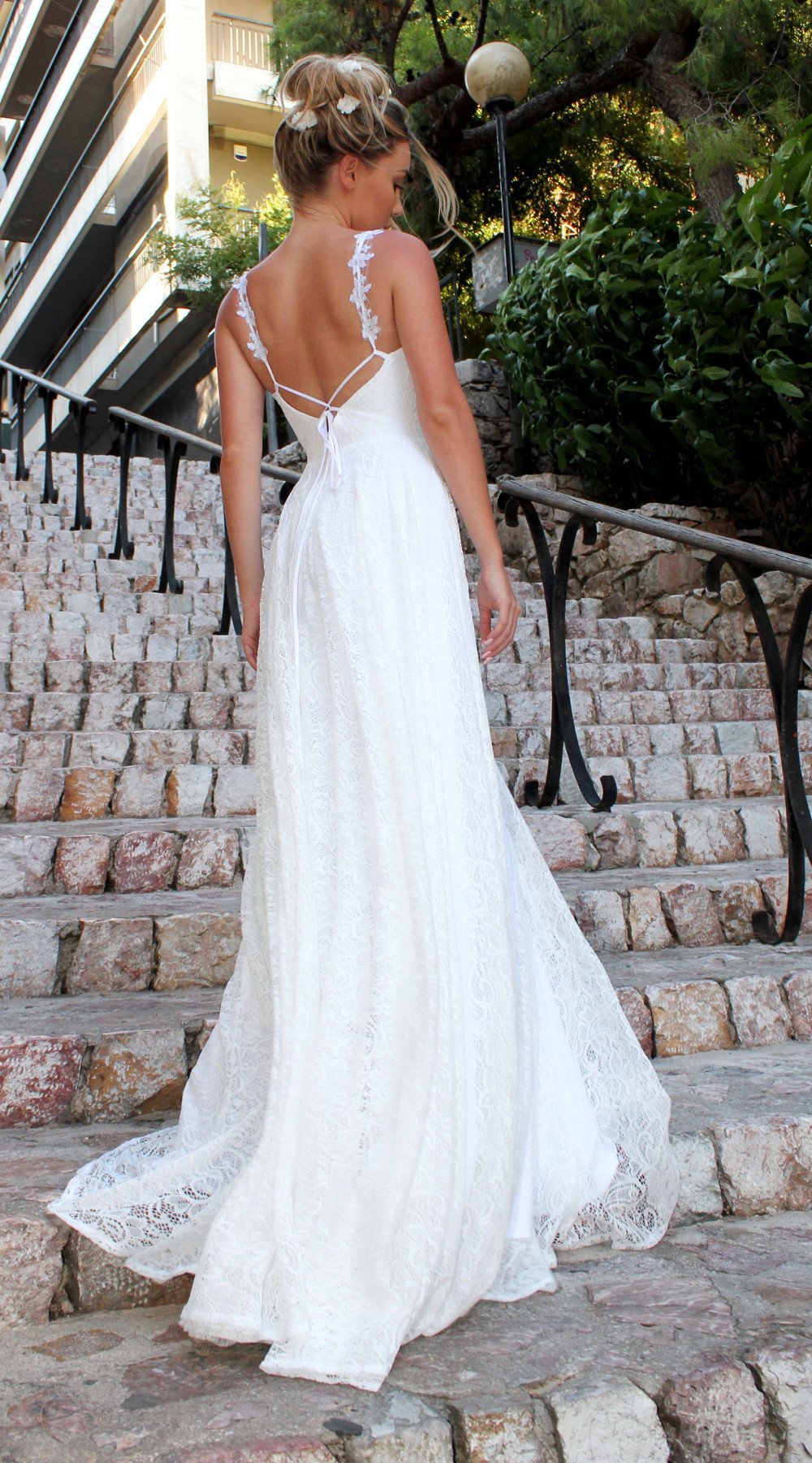 Set The Tone Tiered Lace Maxi Dress