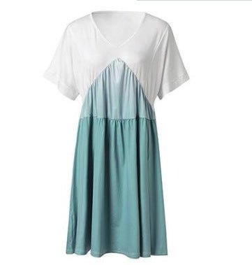 Carmen Pocketed Colorblock Babydoll Dress Sage