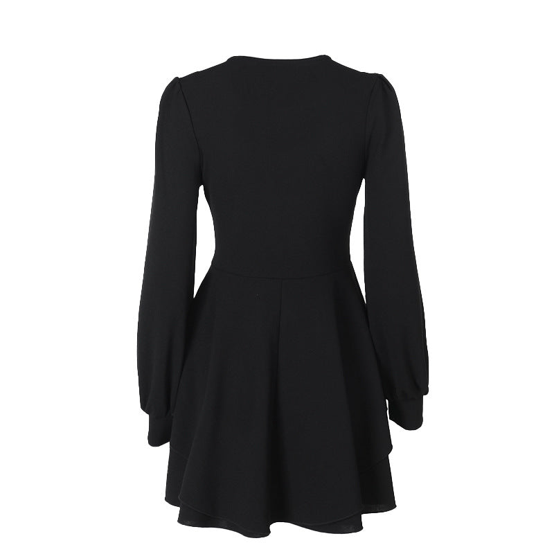 Bloom Skater Dress Black