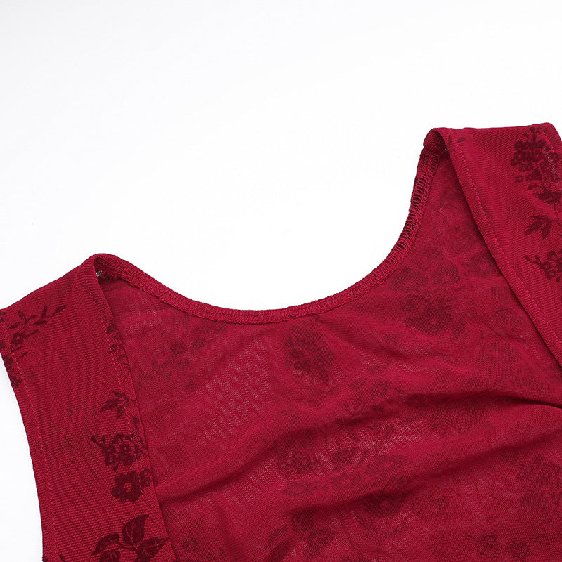 Beverly Mini Dress Maroon