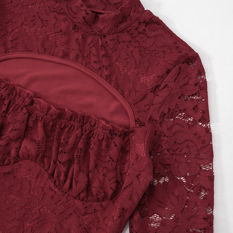 Ingram Mini Dress Maroon