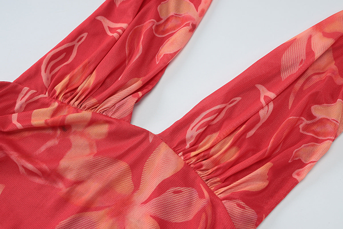 Rebus Maxi Dress Red