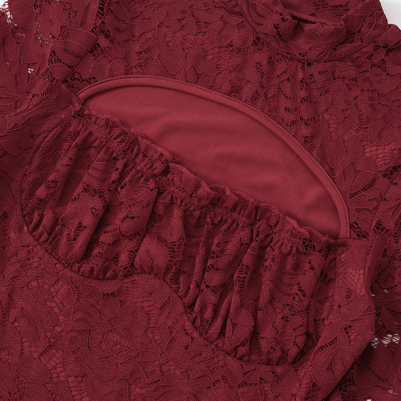 Ingram Mini Dress Maroon