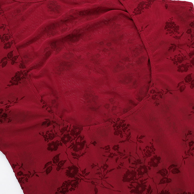 Beverly Mini Dress Maroon