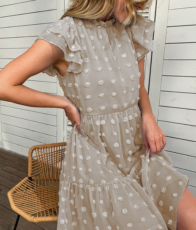 The Beach Club Tiered Babydoll Dress Denim