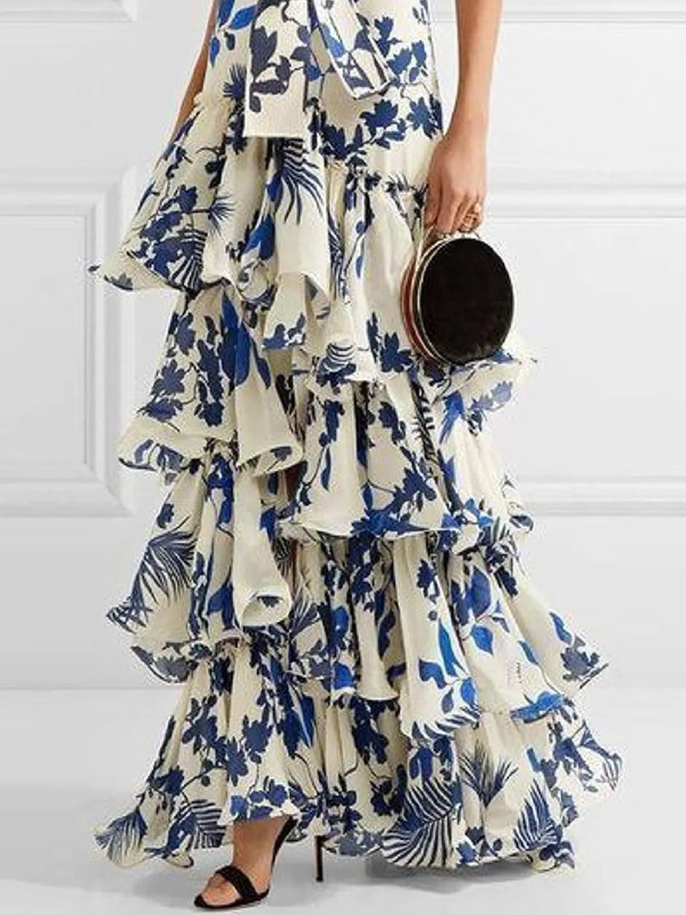 Lace Up Lolita Swing Skirt Maxi Dress