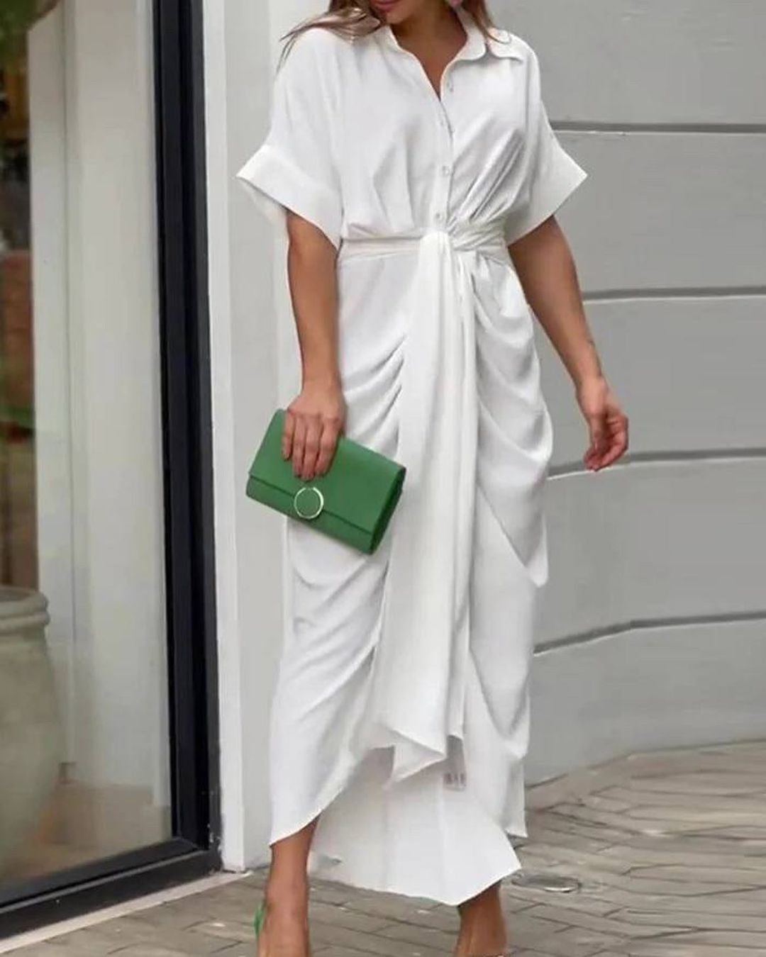 Summer Babe Midi Dress White