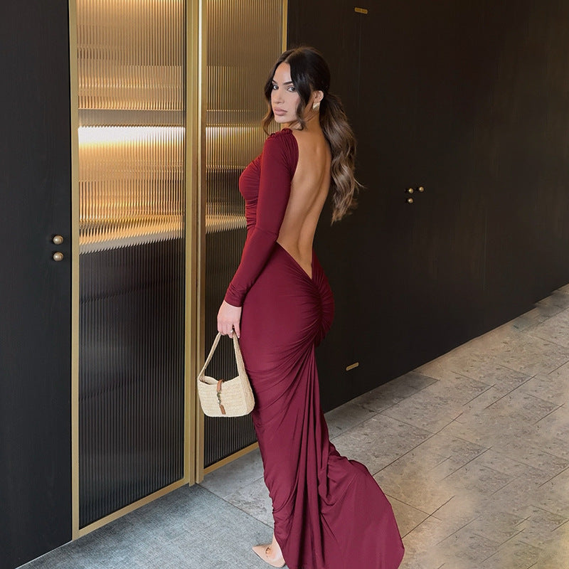 Mulberry Maxi Dress Maroon