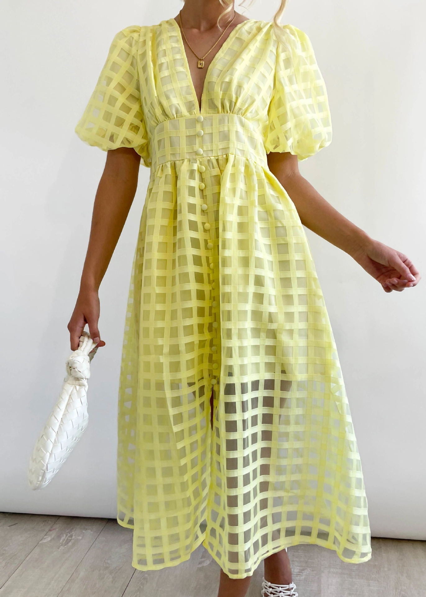 Paradise Midi Dress Yellow