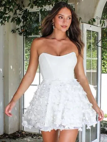 Strapless Sleeveless A-Line Natural Waist Lace Bridal Gowns Vestido De Novia Modern Satin Mermaid Bow Satin Court Train Sleeves Wedding Dress Princess White Bridal Gown
