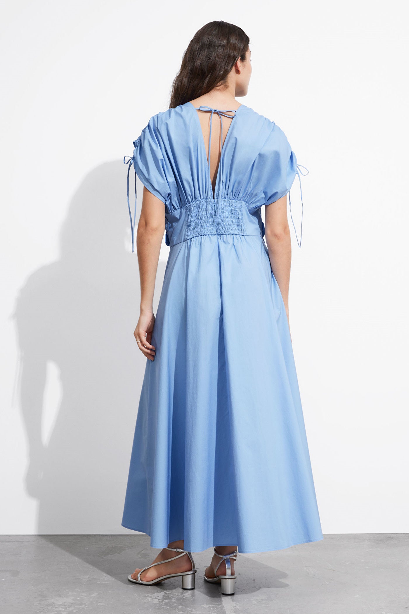 Maggie Floral Applique V neck Maxi Dress