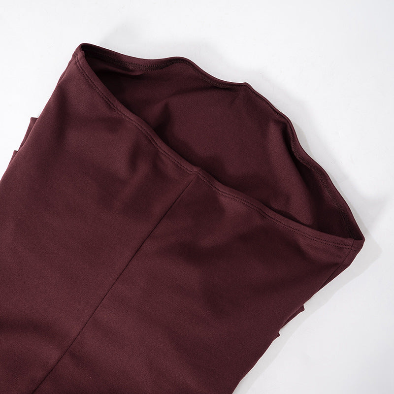 Hudson Maxi Dress With Stole And Gloves Maroon