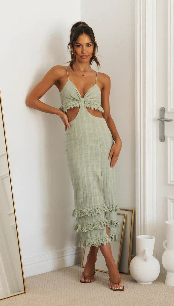 Percy Midi Dress Green