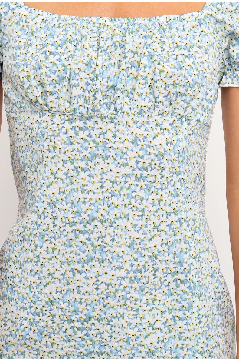 Floral Sweetheart Mini Dress Sage