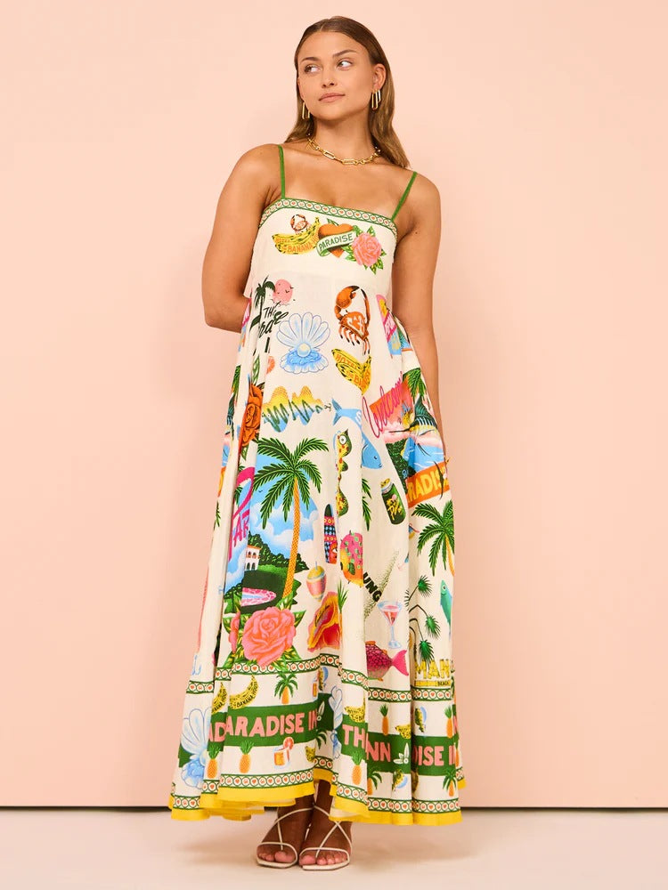 Floweron Dress Apricot