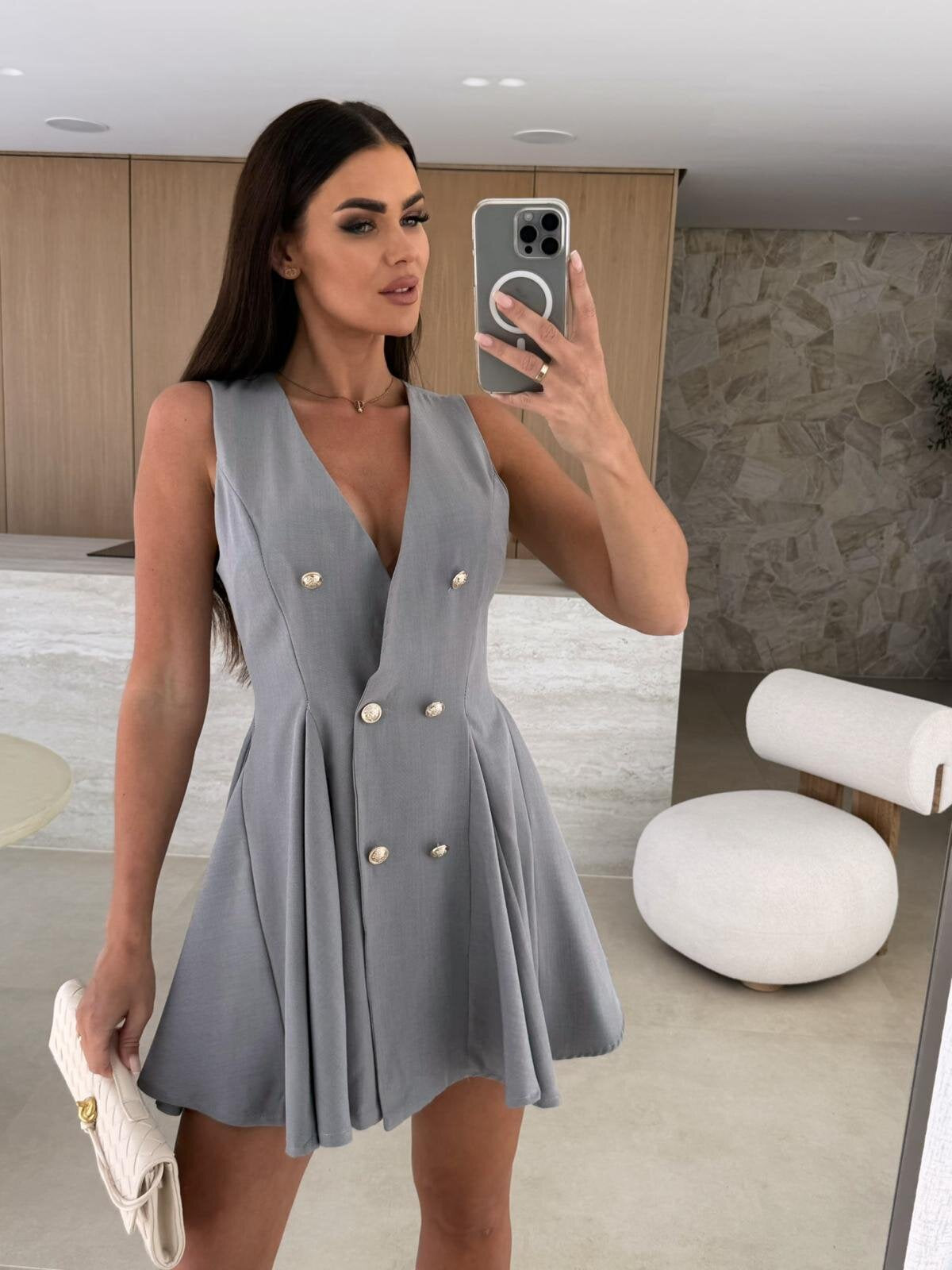 Sirico Mini Dress Grey