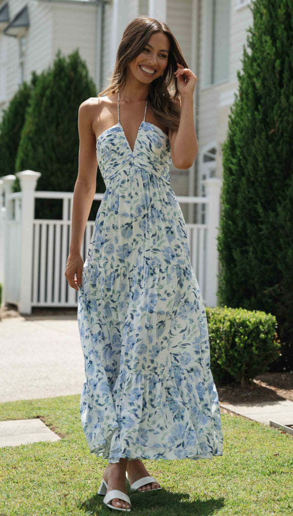 River Maxi Dress Blue