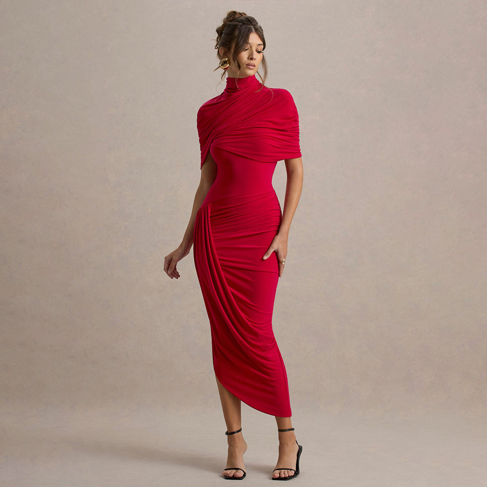 Deardorff Midi Dress Red