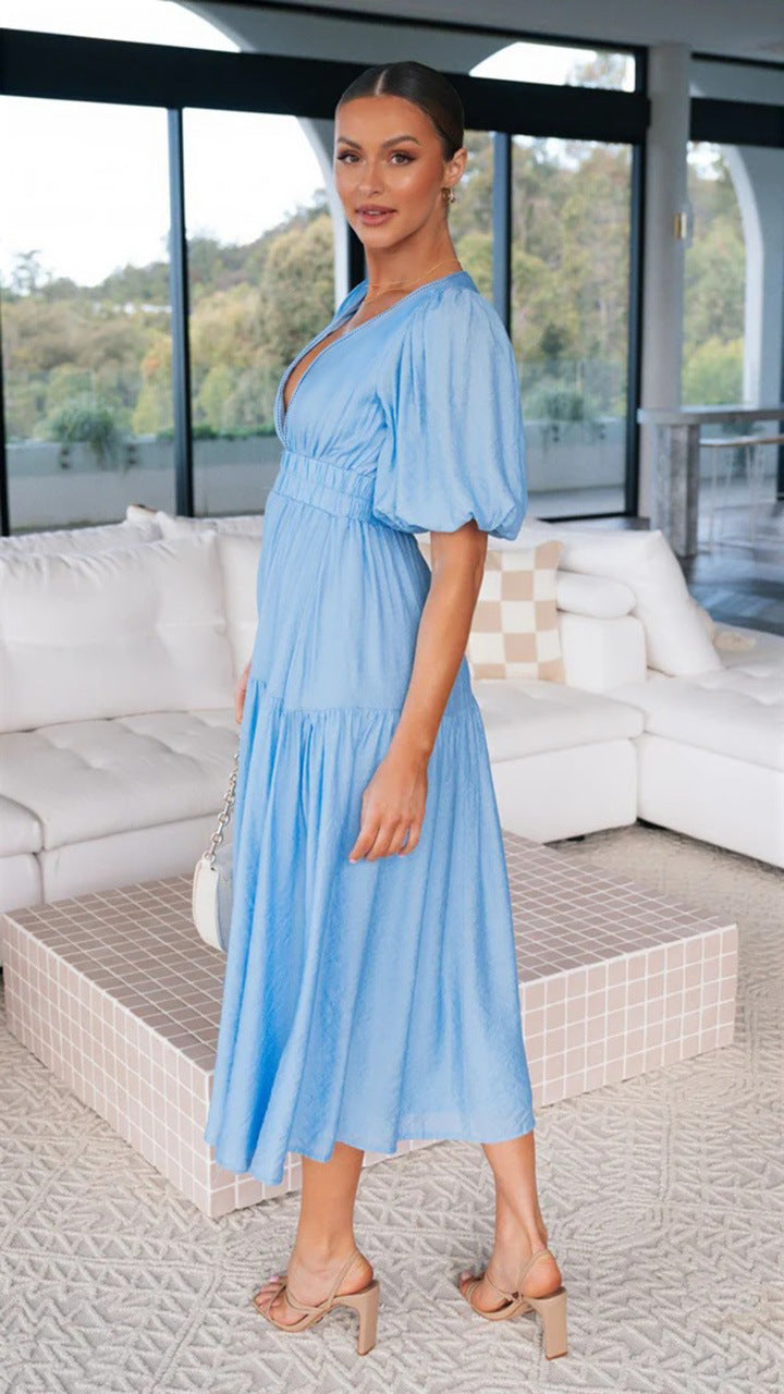 Brunch It Right Midi Dress Light Blue