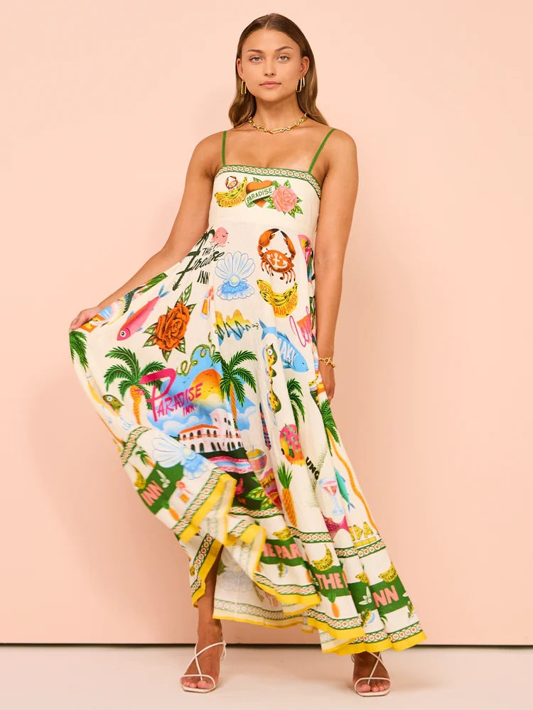 Floweron Dress Apricot