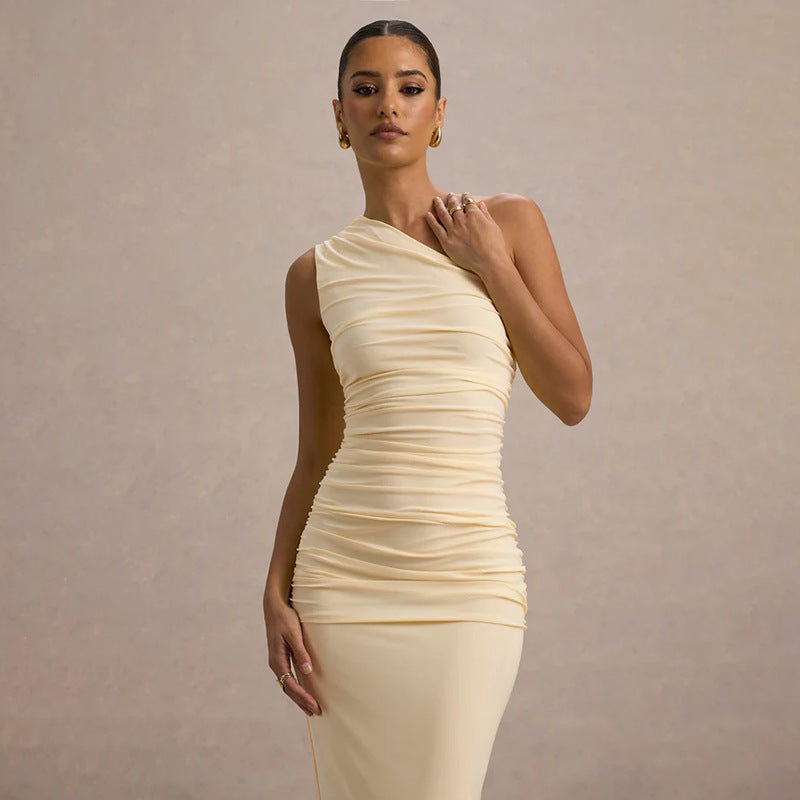 Zuma Assymetrical Dress Yellow