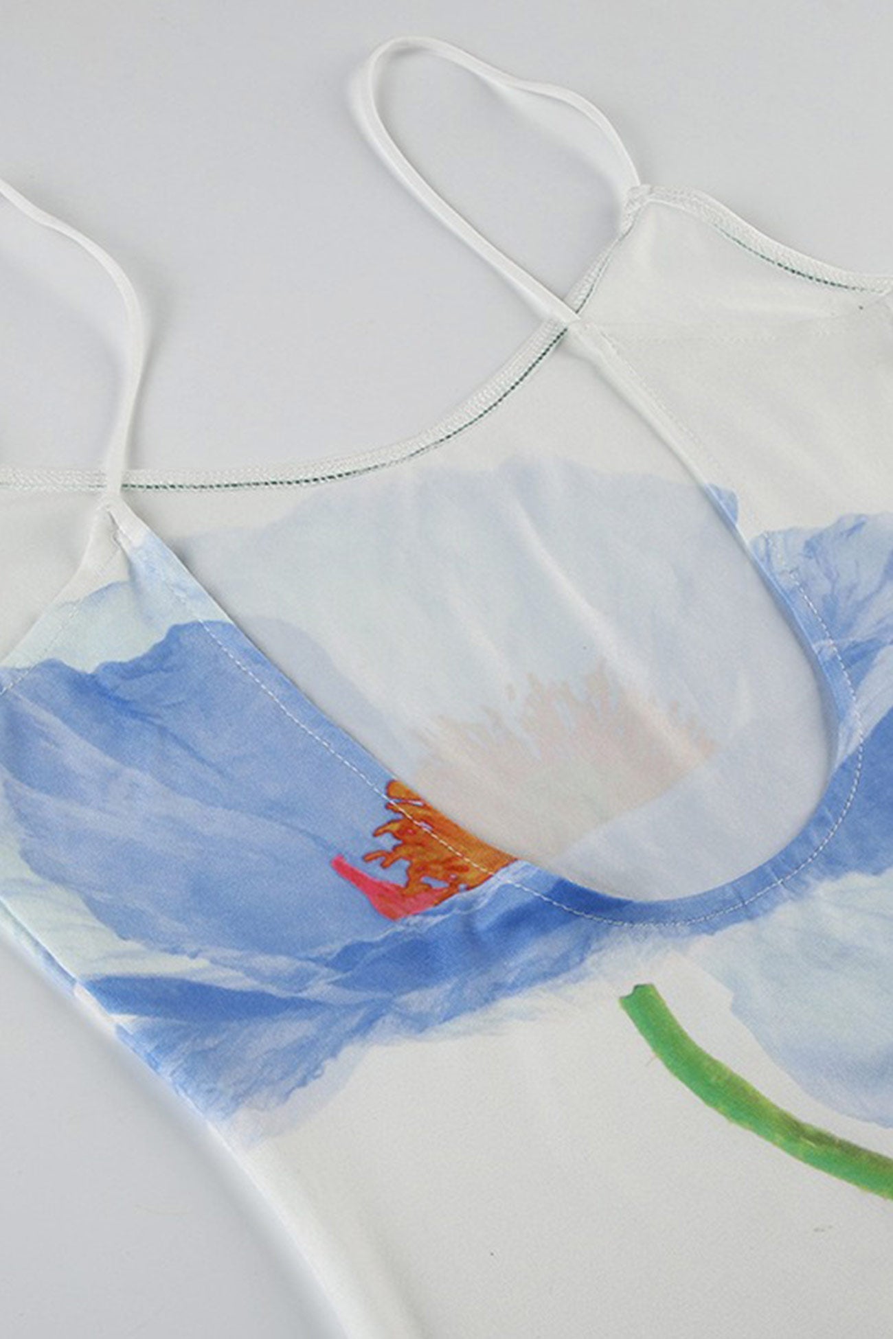 Floral Backless A line Cami Dress