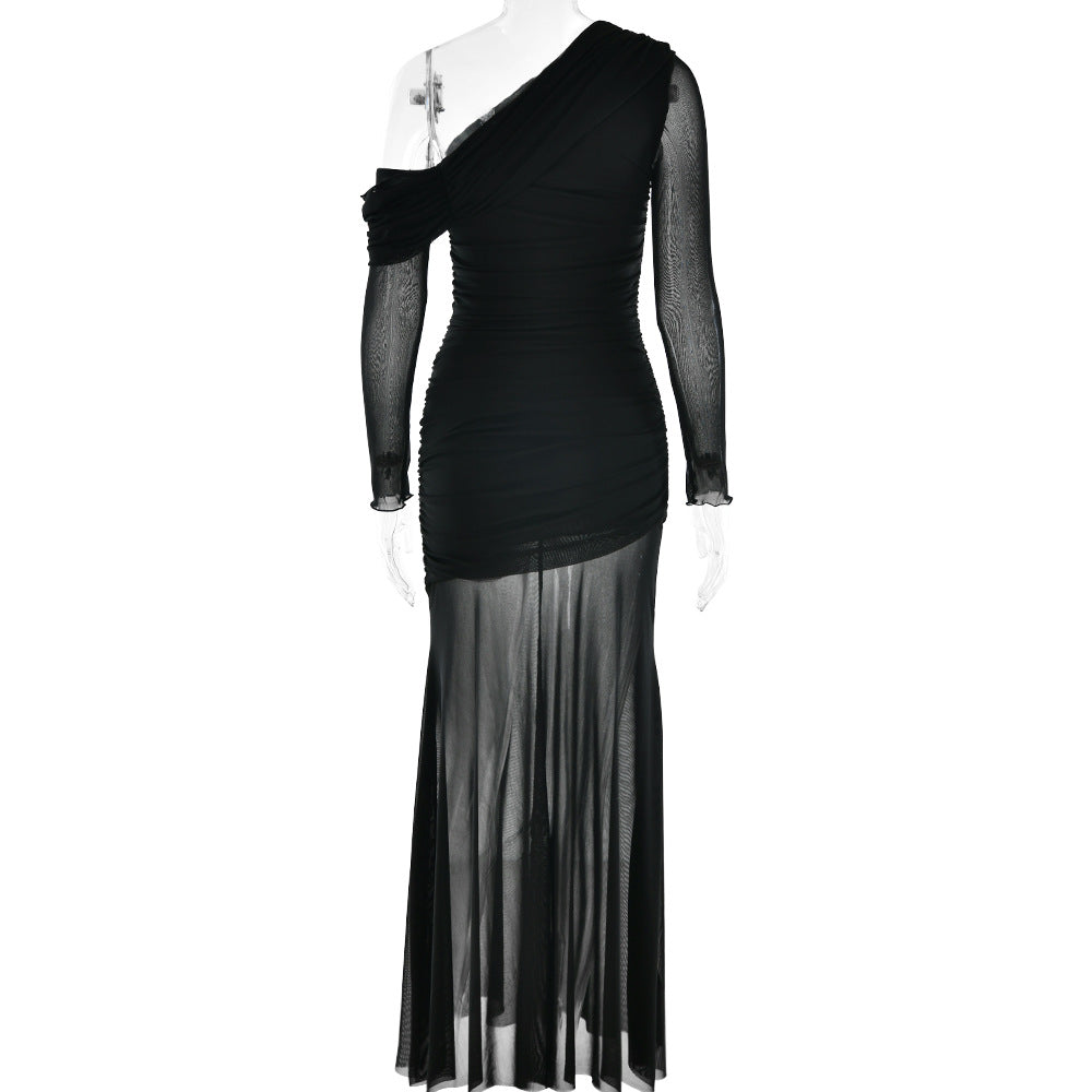 Soprano One Shoulder Dress Black