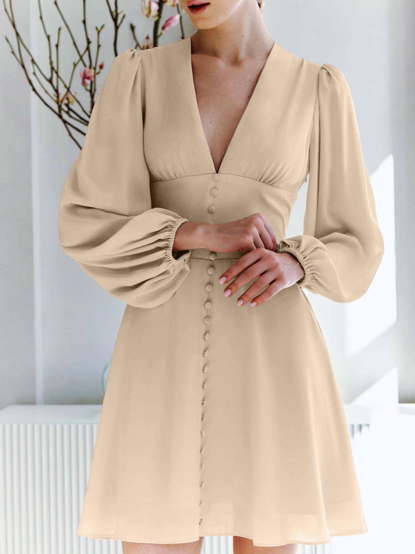 Like a Lady Mini Dress Khaki