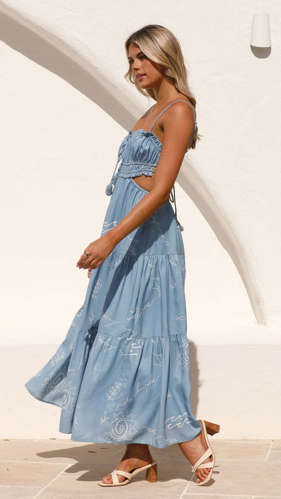 Murphy Maxi Dress Blue