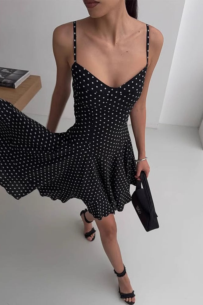 Polka Dot ALine Cami Mini Dress