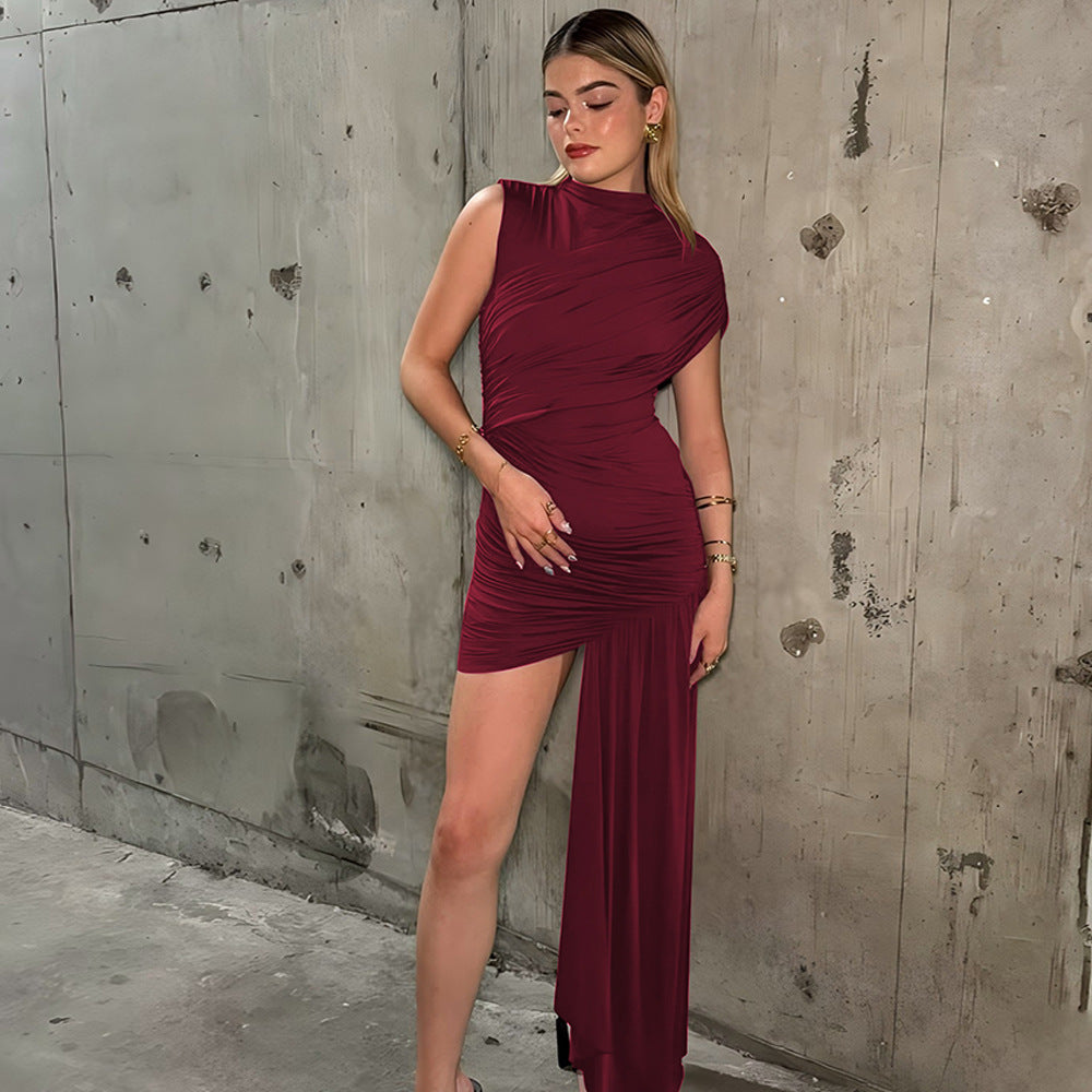 Gema Mini Dress Maroon
