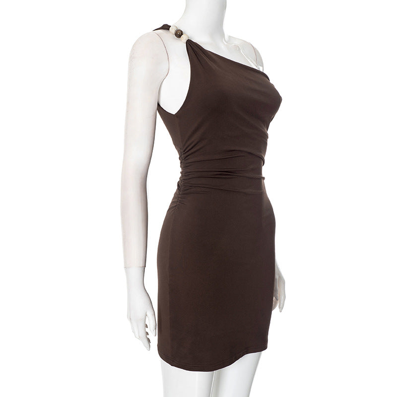 Gans Mini Dress Brown