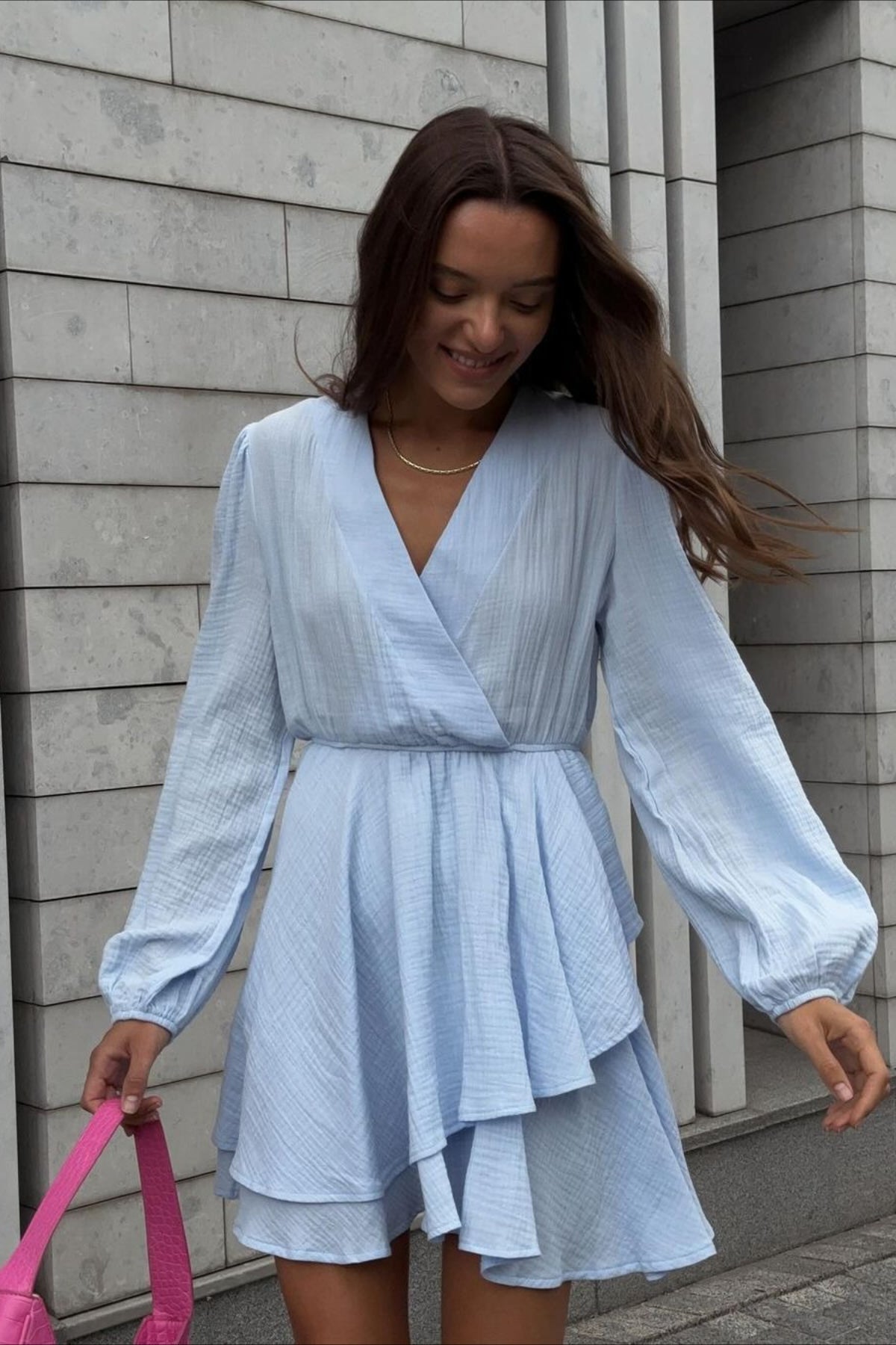 Long Sleeve Fitted Midi Dress