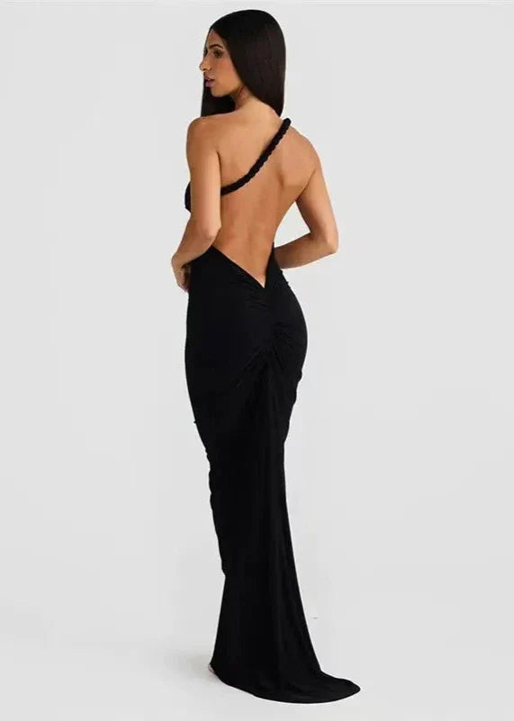 Backless Sling Slim Fit Long Dress