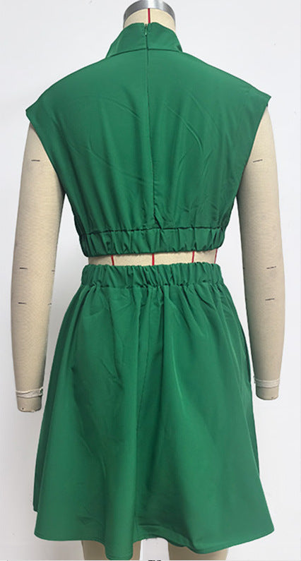 Glorina Mini Dress Dark Green