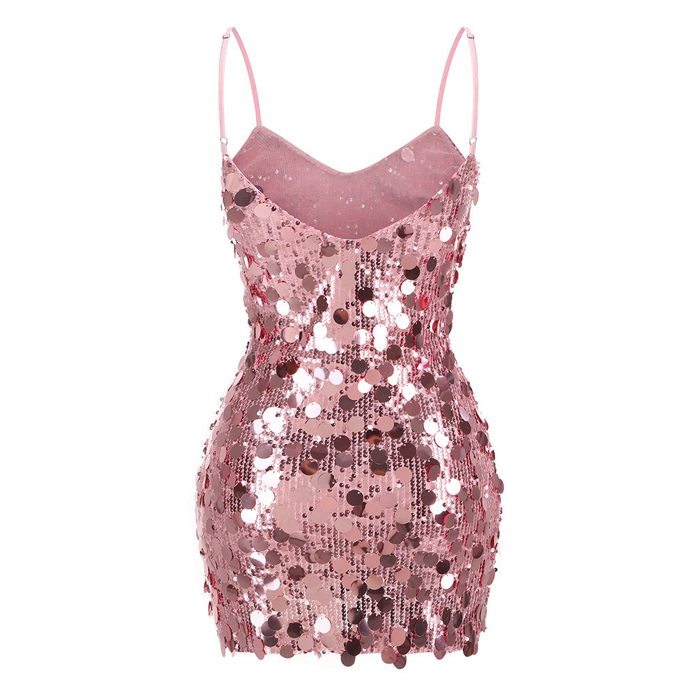 Shine On Mini Dress Pink