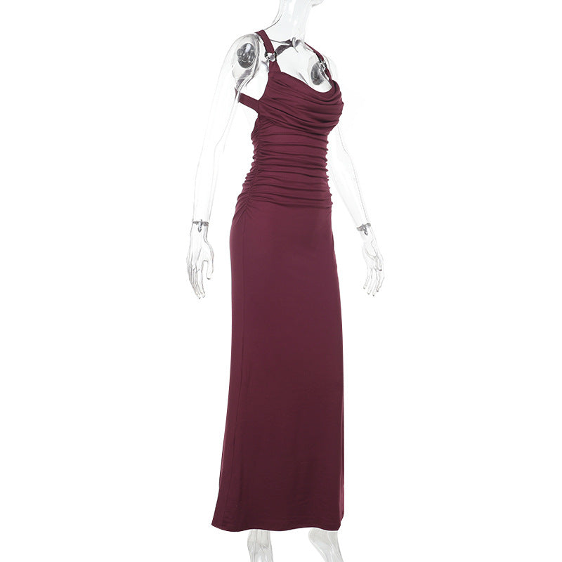 Solomon Maxi Dress Maroon
