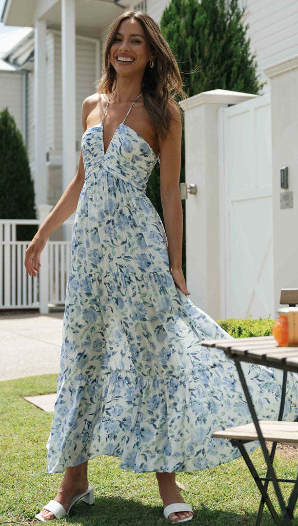 River Maxi Dress Blue