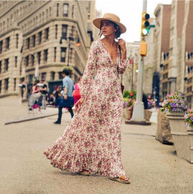 Huntington Floral Boho Maxi Dress FINAL