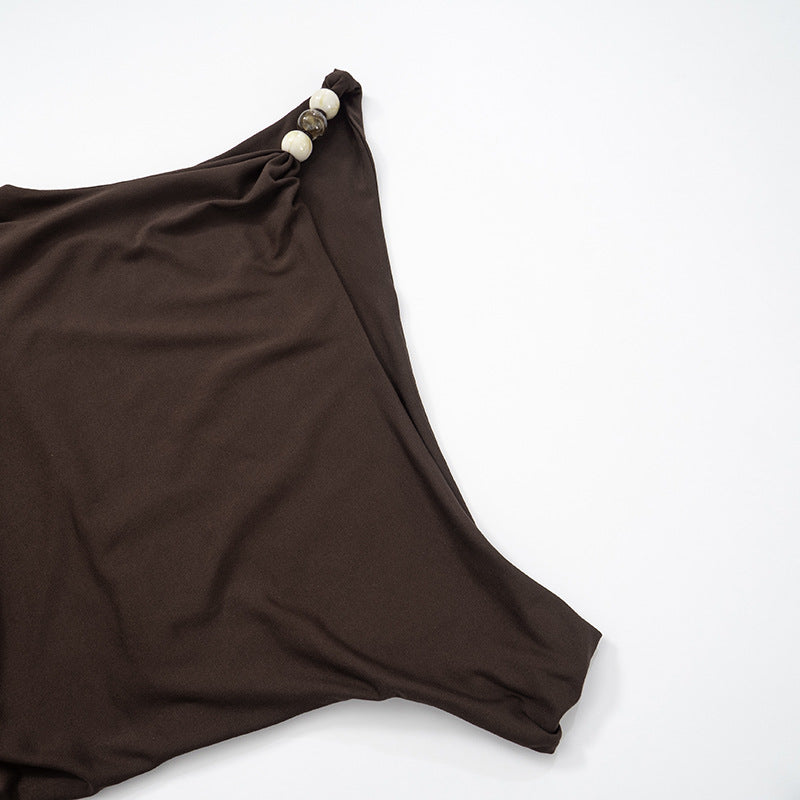 Gans Mini Dress Brown