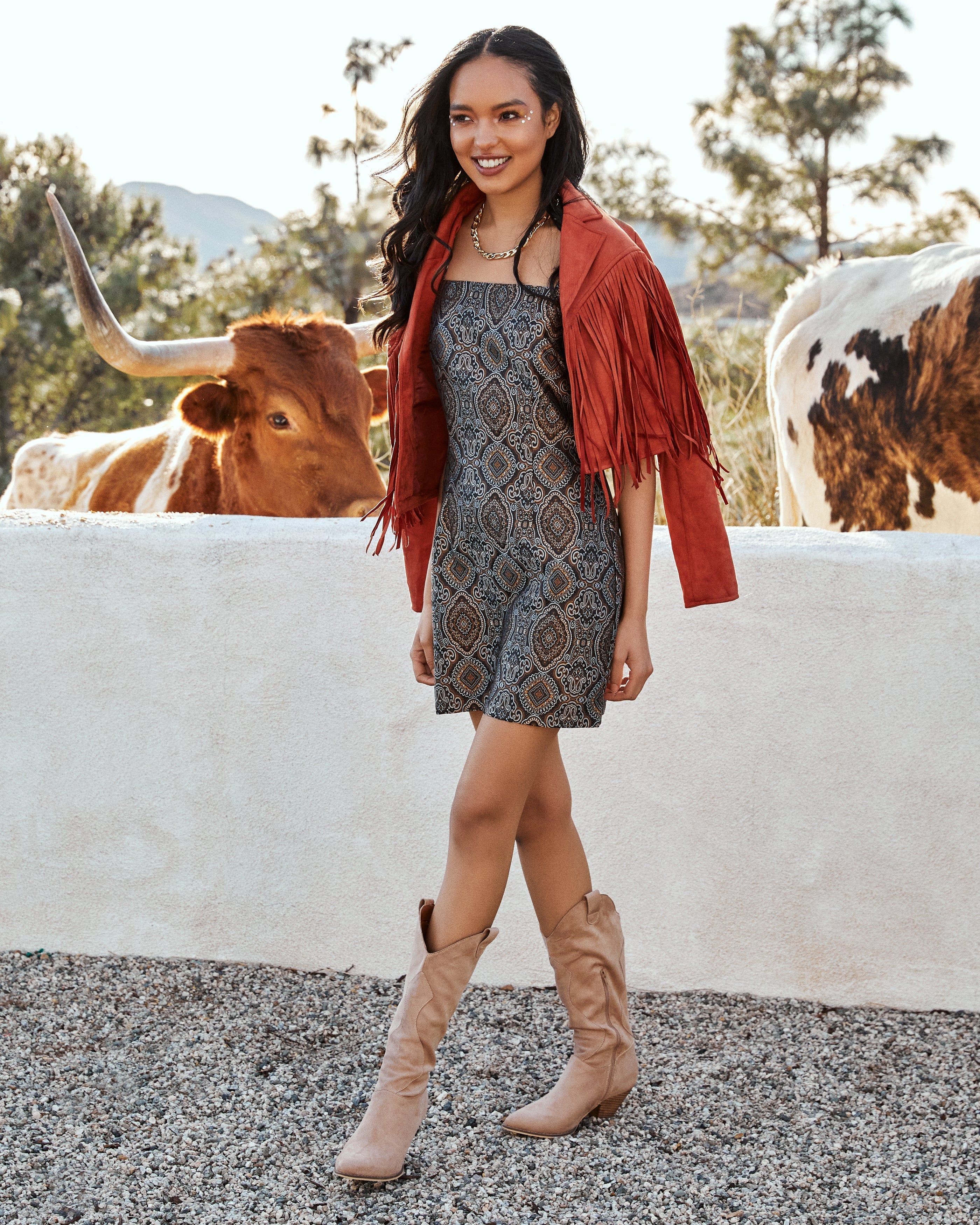 Daintree Jacquard Mini Dress Black
