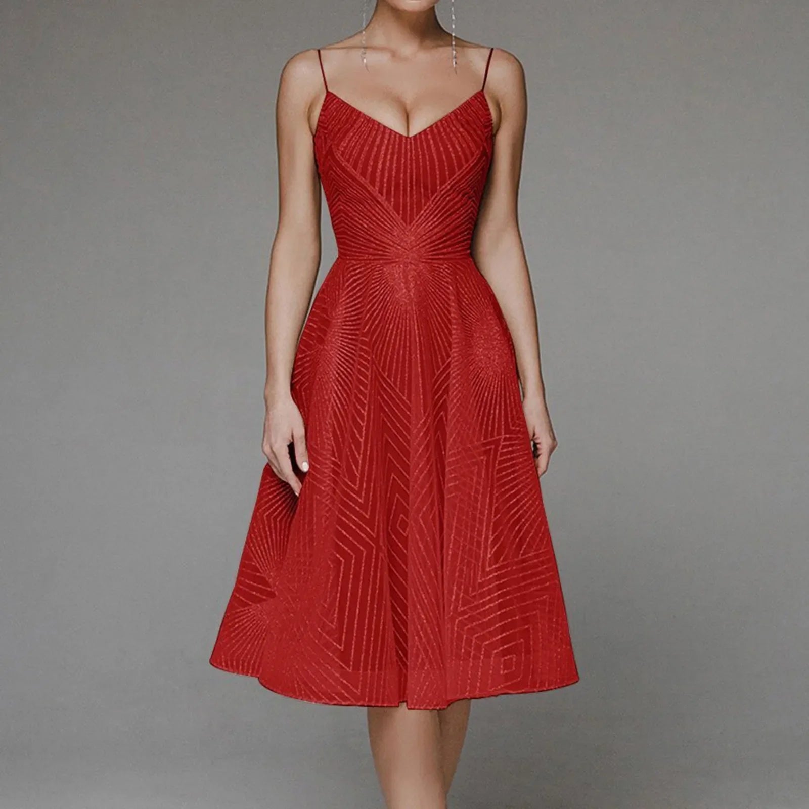 2024 Elegant Luxury Long Formal Party Midi Dress