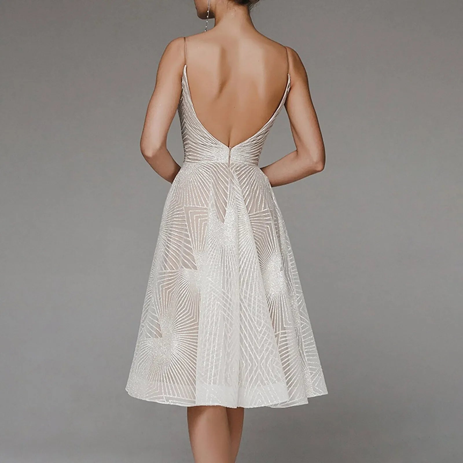 2024 Elegant Luxury Long Formal Party Midi Dress