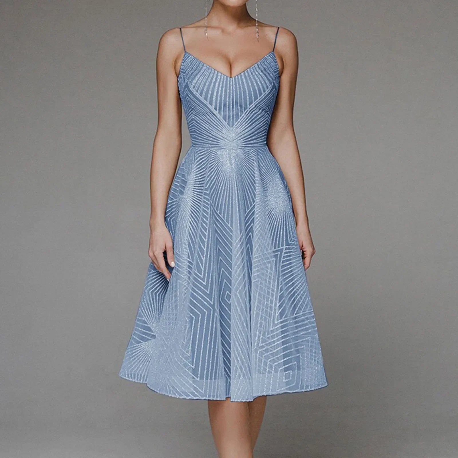 2024 Elegant Luxury Long Formal Party Midi Dress