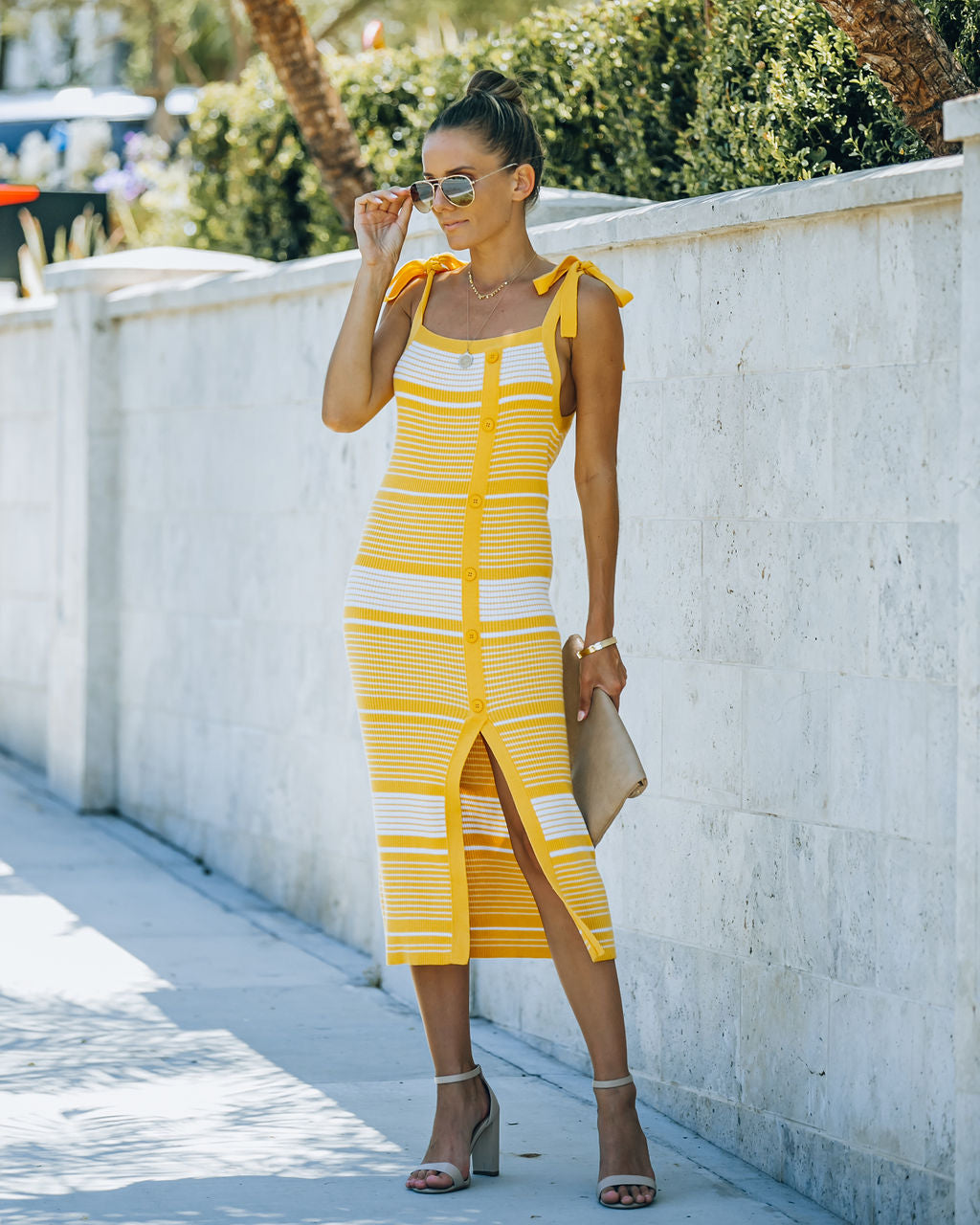 Ava Striped Knit Midi Dress FINAL