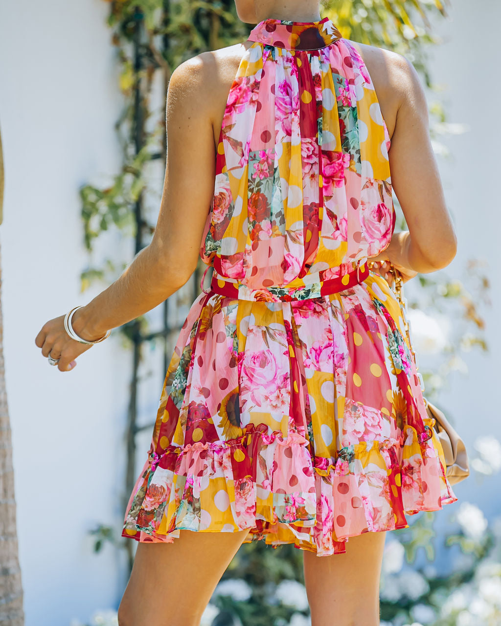Janan Mix Print Belted Button Down Dress FINAL