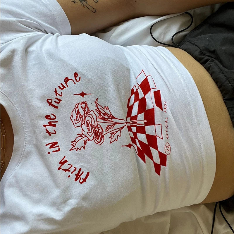 2024 Causal ShortSleeved Y2K Baby Tee for Women