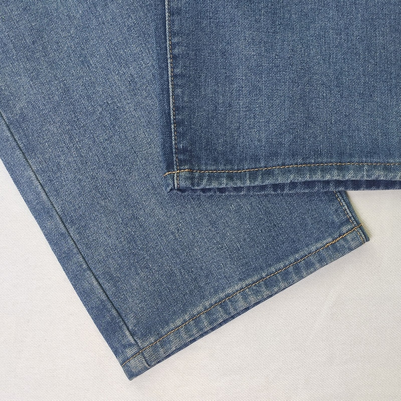 Midwaist Jeans Women's Retro Denim Wideleg Pants Loose Street Trousers Casual Washed Mother's Pants